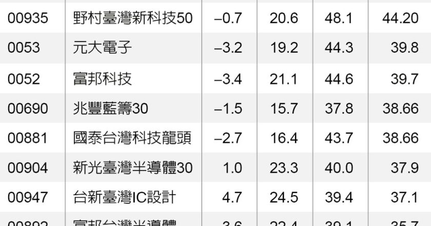 打败大盘 ROE 更重要！这档台股 ETF 近一年报酬居冠