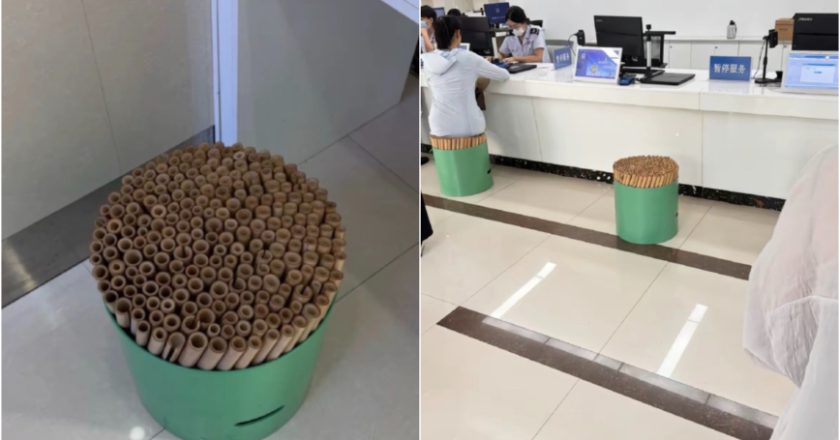 太奇葩：河北税务局服务大厅的凳子如同“刑具”