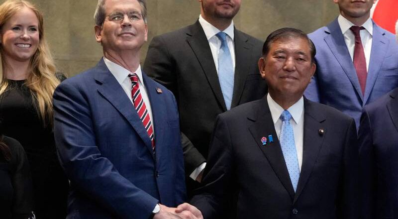 拜會日首相石破茂  貝森特：美日關稅必能達成良好協議