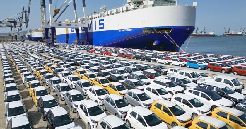 陆11月汽车出口年增48% 比亚迪单月出口规模再创新高